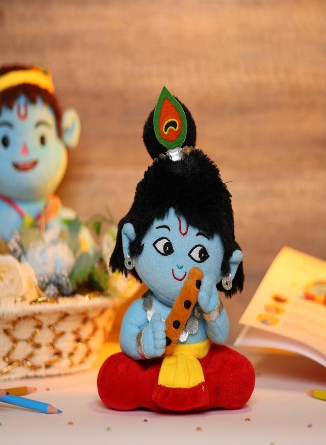 Panda's Box Mantra Chanting Baby Krishna | Interactive Musical Soft Stuffed Plush Toy | Non-Toxic, Safe| Best Birthday Gift for Newborn Kids (Boys, Girls) | Small - 23 Cm - Image 3